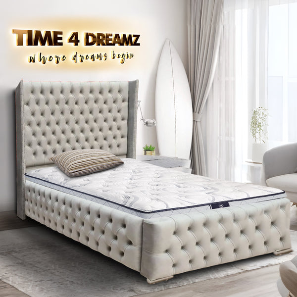 Daim Full Chesterfield Bed Frame | Deep Button Tufting