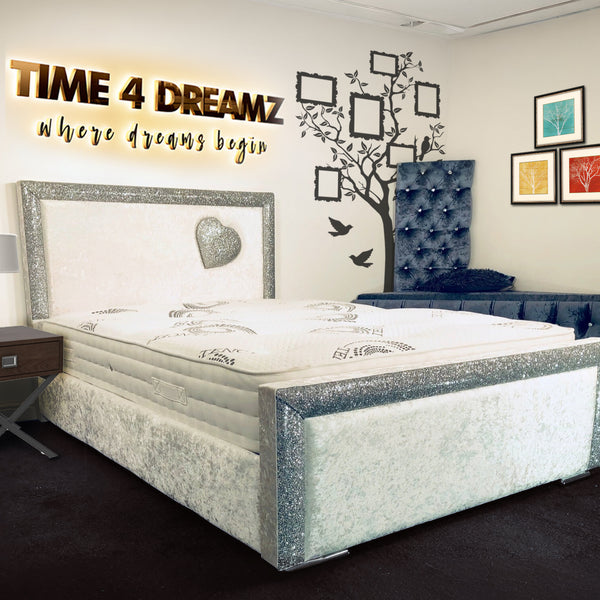 Zoe Glitter Tufted Velvet Bed Frame